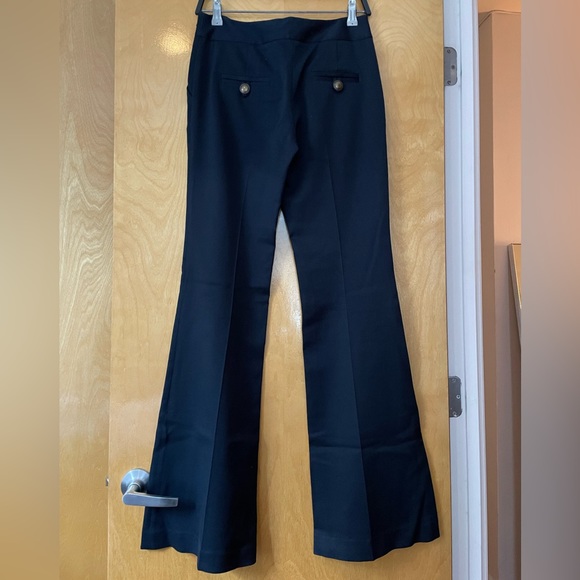 Diane Von Furstenberg Navy Wool Blend Flare Leg Pant - Picture 2 of 8